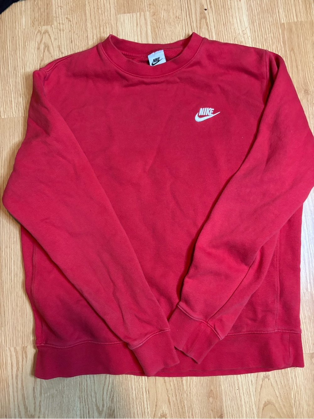 Nike Red Crewneck Sweatshirt with White Swoosh